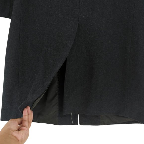 Hart Schaffner Marx Men's 42 L Top Coat Gray Long Single Breasted Cashmere Wool - Picture 10 of 10